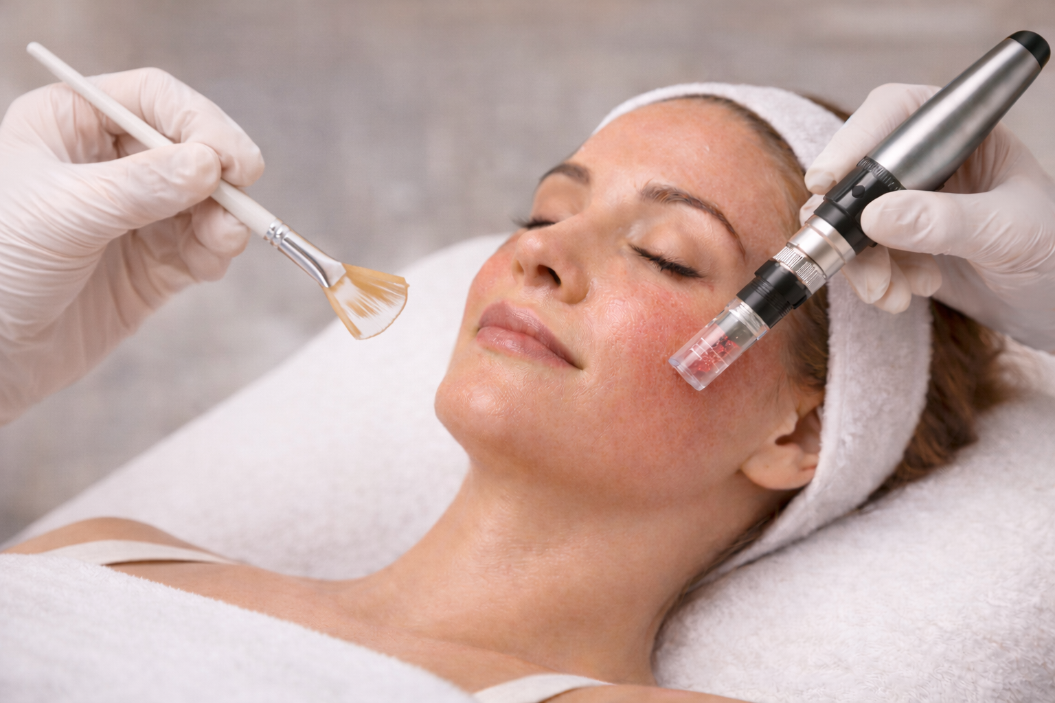 Microneedling + Chemical Peel Combo